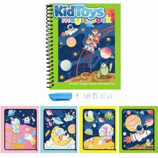 Tô màu nước ma thuật KidToys – tranh màu đa chủ đề tặng kèm bút vẽ cho bé