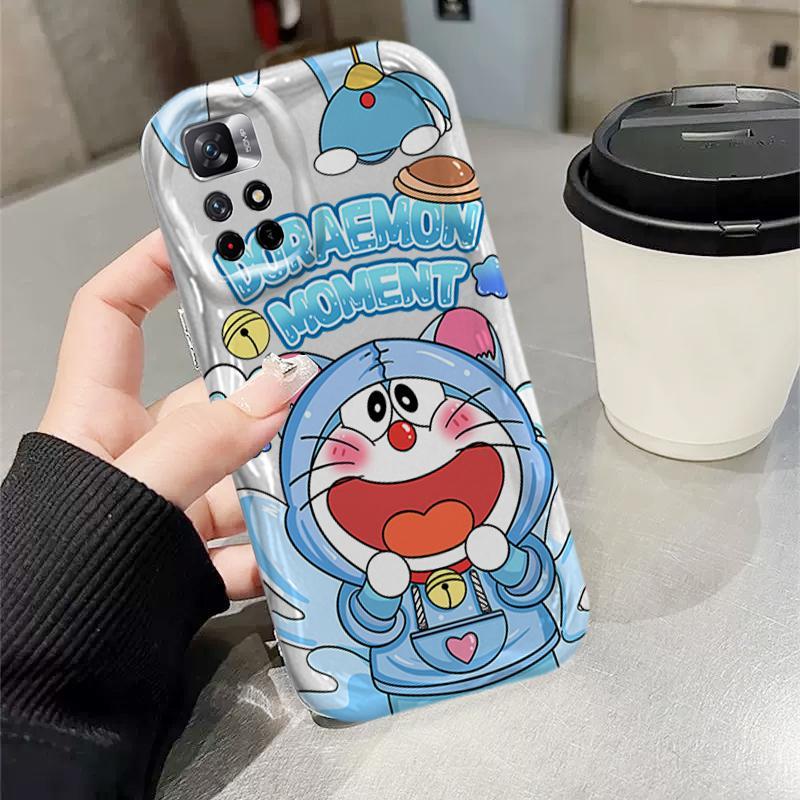 Vỏ Silicon Hoạt Hình Cho Redmi Note 11 11S 12 Pro 4G 3D Phụ Kiện Vỏ Điện Thoại Mềm Doremon Chống Sốc Ốp Lưng