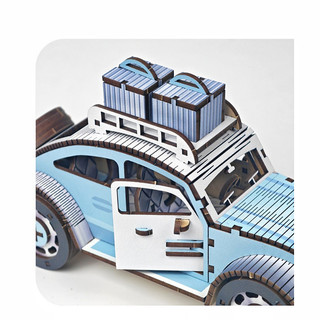 【BabyJoy】Đồ chơi lắp ráp 3D bằng gỗ,mô hình xe Volkswagen Beetle,đồ chơi giáo dục cho trẻ em,Nâng cao kỹ năng thực hành