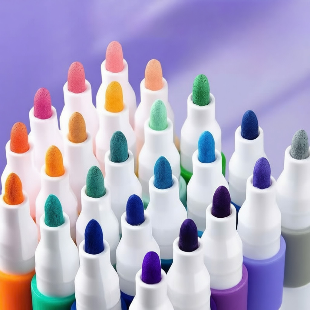 Bộ Màu Markers Acrylic 24/36/48 - Bút Đánh Dấu Màu Sắc Tươi Sáng Cho Học Sinh Vẽ Tranh DIY Đẹp