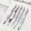 Nhíp lông mi giả FAVORITEGOODS, Nhíp cong chống tĩnh điện bằng thép không gỉ, Phim hoạt hình có độ chính xác cao Lông mi mở rộng Nhíp Nhãn dán cảnh thu nhỏ