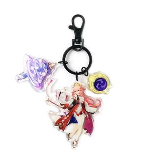 Genshin Gantungan kunci acrylic Vision Pedang Top quality Keychain - 3K Hutao