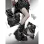 Nishino Hot Girl Original Hot Girl Boots Nữ Phong Cách Punk Đế Dày Martin Giày Cao Gót Tròn Gothic Nền Tảng Giày Hiệp Sĩ Giày