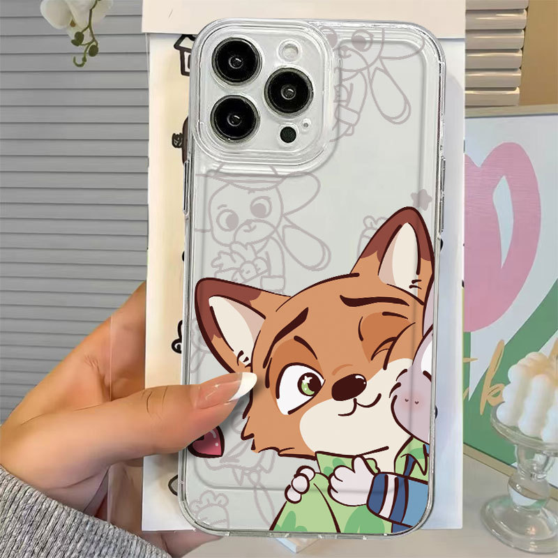 Ốp điện thoại trong suốt Fox Ốp điện thoại di động iPhone 7/8/plus/x/xs/11/12/13/14/15/16/17/pro/plus/promax