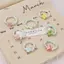 Nhẫn gốm màu sắc macaron vintage dành cho nữ