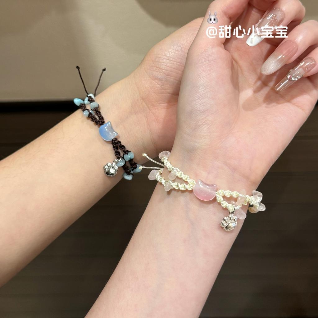 Vòng tay Kitty Vòng tay bạn gái Niche dệt tay
