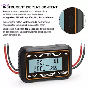 Máy đo công suất RC Watt chính xác cao SAIA LCD DC 0-60V