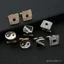 Cufflinks vuông kim cương phù hợp với áo sơ mi