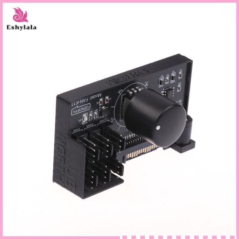 Bộ điều khiển tốc độ quạt Eshylala PWM 4Pin SATA Power 4 / 6 chiều HUB NAS Bộ điều chỉnh máy chủ [MỚI]