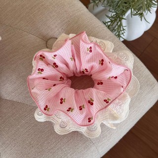 Hульulu Scrunchy Tóc Kẻ Sọc Ren Anh Đào, Nhiều Lớp, Hẹp Waist - Phụ Kiện Tóc Thời Trang