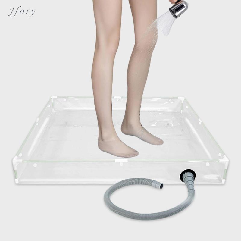 Chậu rửa tắm di động Jfory dành cho người lớn với ống xả nước, phù hợp sử dụng ngoài trời