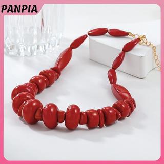 PNPIA - Set 2 Vòng Cổ San Hô Đỏ Phong Cách Vintage Boho, Thích Hợp Làm Quà Tặng Thời Trang Cho Bé Gái