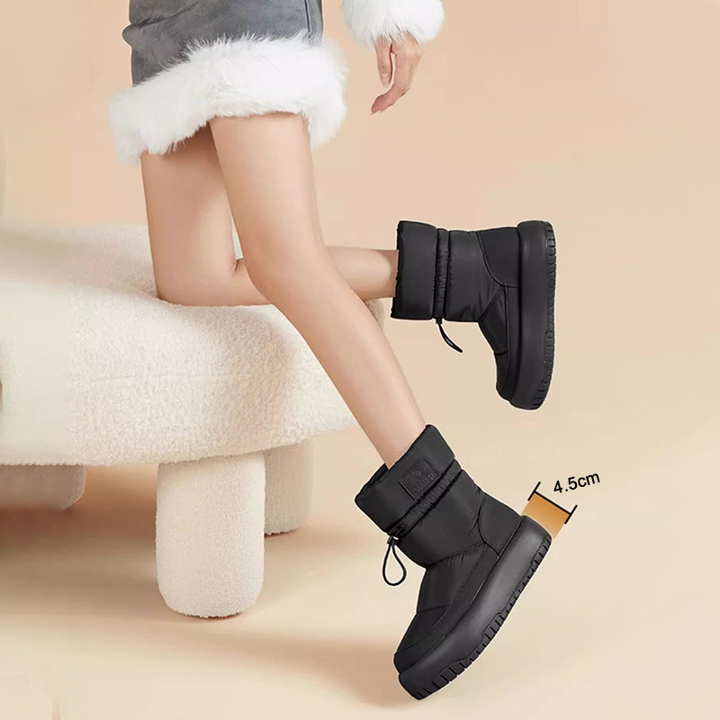 Giày bốt tuyết giữa bắp chân nữ CAMEL CROWN đế dày, lớp lót sang trọng và cách nhiệt cực dày để giữ ấm.