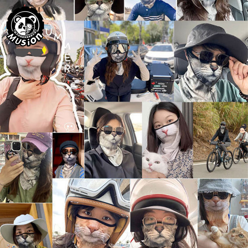 Musion Balaclava 3D cho xe máy - Co giãn, half mask, bandana ma thuật