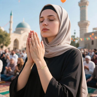 Vòng tay Hồi giáo Ả Rập Allah làm bằng thép không gỉ, chống nước