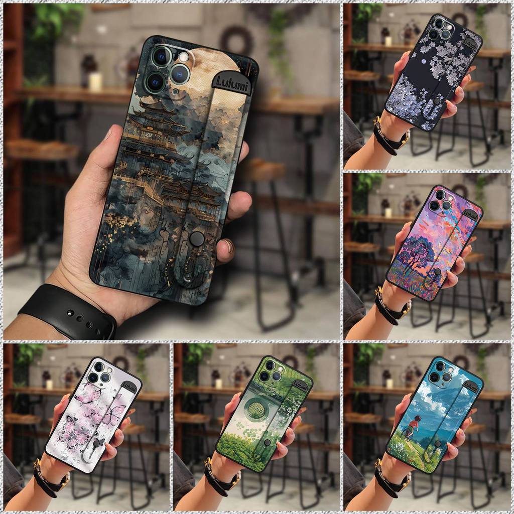 Vỏ điện thoại di động Màu trơn Vỏ điện thoại cho iphone 12 Pro Max / ip12Pro Max Vỏ điện thoại Dây đeo cổ tay Vỏ mềm Tranh ốp lưng Silicon trưởng thành Dây đeo cổ tay Chống sốc Chống bụi bẩn