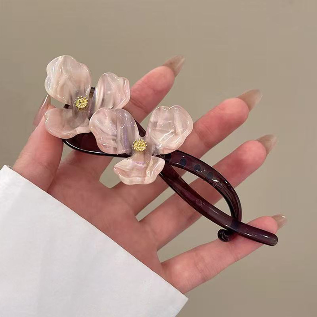 Kẹp Tóc Nhựa Bền Sáng Bóng, Phù Hợp Với Nhiều Loại Tóc