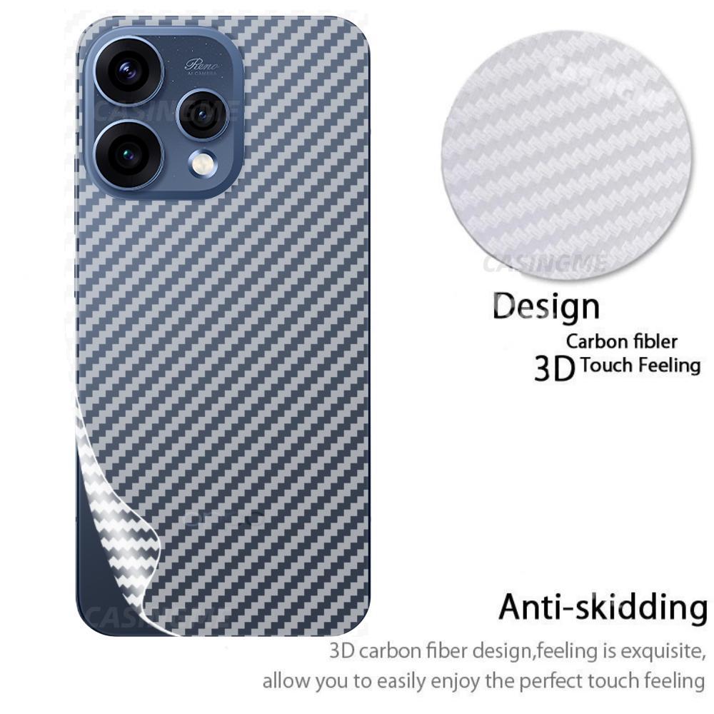 Oppo Reno 15 5G 2025 3D Mặt Sau Sợi Carbon Màn Hình Điện Thoại Mặt Sau Phim Cho Oppo Reno 15 Reno15 15Reno OppoReno15 Pro 15F F 5G Miếng Dán Bảo Vệ Màn Hình Sợi Carbon Phim