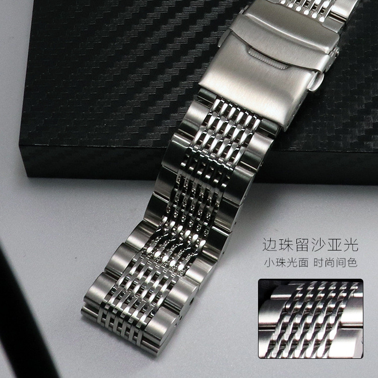 Khóa Chắc Chắn - Dây Đeo Đồng Hồ Bằng Thép Không Gỉ 18 / 20 / 22 / 24 Mm Lưới Milanese Dây Đeo Đồng Hồ SEIKO Diver Lặn SKX007 SNX Vòng Tay Cho Nam Nữ