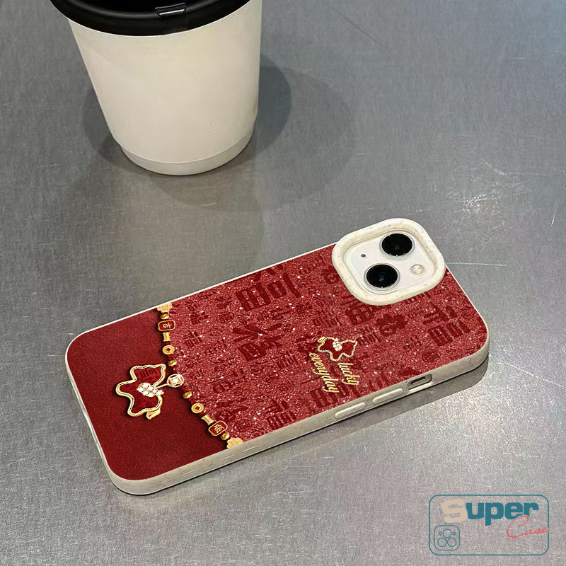 Ốp Lưng Tương Thích Cho IPhone 15 13 11 17 16 14 12 Pro Max XR Air 7Plus 15 16 8 6 7 14 6s Plus XS Max SE 2020 Thời Trang Sang Trọng Ngựa Dễ Thương Vàng Bạc Trang Sức Fortune Cover