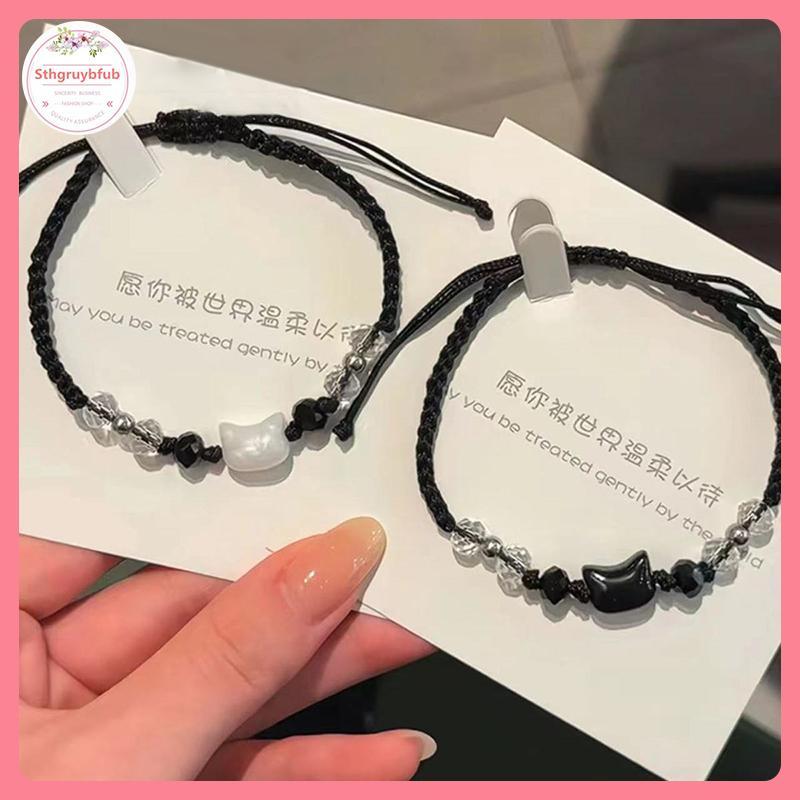 STHB 2 Chiếc Mặt Dây Chuyền Dễ Thương Tay Dệt Vòng Tay Thời Trang Đa Năng Nữ Kỳ Nghỉ Hàng Ngày Đeo Trang Sức Quà Tặng VN
