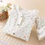 Bộ đồ ngủ cổ tròn cotton cotton nguyên chất dành cho nữ / Bộ đồ ngủ kiểu mục vụ mỏng / Thoải mái thường ngày có thể mặc Bộ đồ quần dài tay bên ngoài / 100% cotton thoáng khí Sweat-A