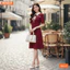 Đầm thiết kế BEMINE cổ đức viền dây nơ dáng chữ A phù hợp đi làm-B412