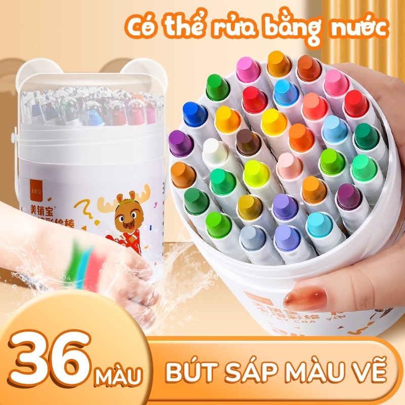 Màu sáp dầu thiết kế cho sáng tạo - Bộ 36/48 màu an toàn cho học sinh, giúp tạo ra các tác phẩm mỹ thuật rực rỡ