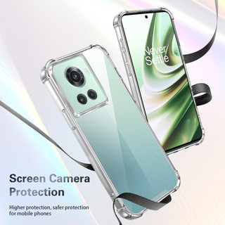 Dành Cho OnePlus 10R Ốp điện thoại Pha Lê Trong Suốt Cứng Chống Sốc 4-Corner Vỏ Mỏng Mỏng Chống Sốc