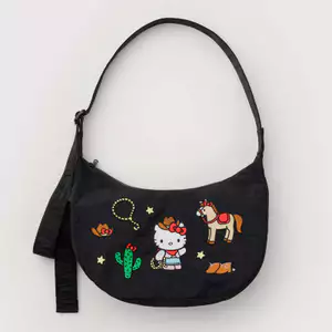 Sanrio Kitty Túi Bánh Bao Dễ Thương Nách Túi Hoạt Hình Thêu Họa Tiết Vai Túi Đeo Vai Có Thể Điều Chỉnh Dây Đeo Vai