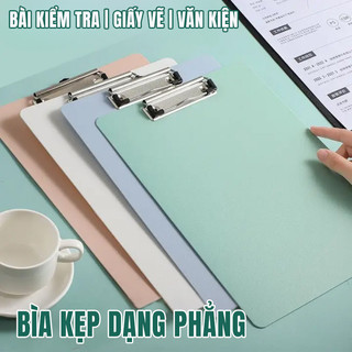 Bìa kẹp tài liệu nhựa A4 cao cấp, thiết kế một mặt hiện đại, kẹp hồ sơ bằng inox bền bỉ và màu pastel trang nhã