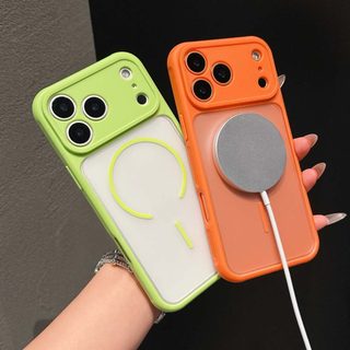Ốp bảo vệ từ tính bảo vệ ống kính mờ mờ phù hợp cho iPhone 17 Air 16 15 14 Plus 13 12 11 Pro Max, vỏ bảo vệ acrylic cứng thích hợp để sạc không dây