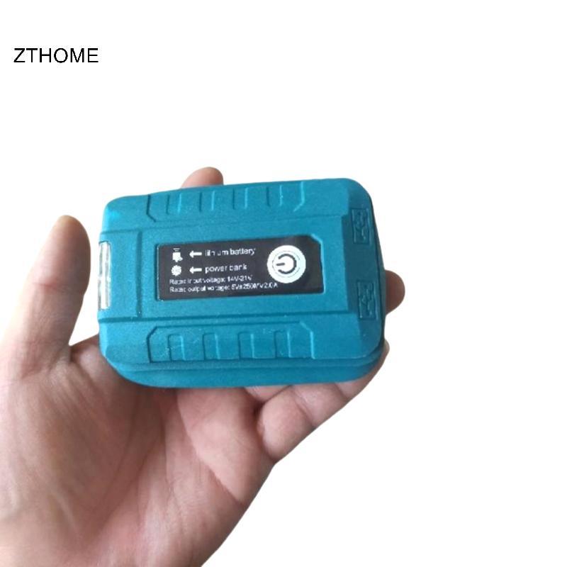Ổ cắm chuyển đổi ZTHOME cho 18V với công cụ chuyển đổi pin USB kép HOT