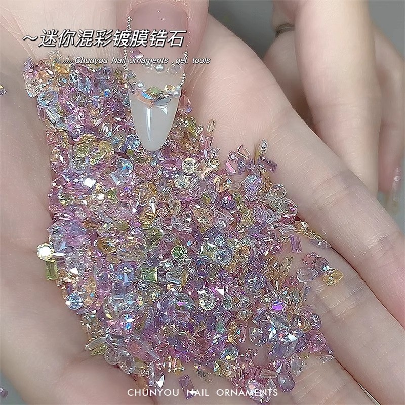 5A Màu Phantom Trong Suốt Đáy Làm Móng Tay Zircon Kim Cương Hỗn Hợp Màu Zircon Hỗn Hợp 50 Miếng Thủy Tinh Pha Lê Làm Móng Tay Kim Cương Trang Sức Đáy Phẳng Kim Cương 2025.12.31
