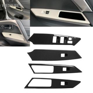 VBESTLIFE Cửa Tay Bảng Viền Cửa Sổ Công Tắc Nắp 4 Thay Thế Cho Mitsubishi Pajero/Montero/Shogun Sport 19‑21 Xe Ô Tô