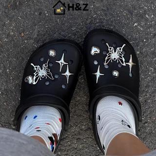 H & Z 1 INS Trái Tim Dây Xích Trang Trí Giày, Phụ Kiện Tháo Rời, Phong Cách Vintage