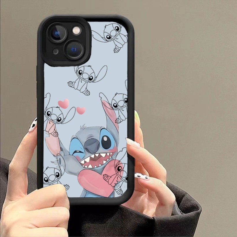 Tương thích với Tecno Spark 40C 40 Pro + GO2 2S Camon 40 Pro 40 Premier 10C POVA6NEO Ốp Điện Thoại Dễ Thương Stitch Thiên Thần Trái Tim Tình Yêu Silicon Mềm