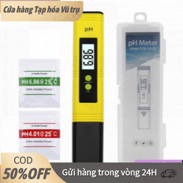 【48h】Bút Đo pH Cho Nước Hồ Cá – Dụng Cụ Đo Axit, Kiểm Tra pH, Hiển Thị LCD