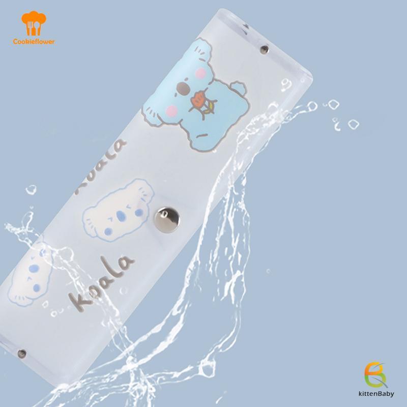 Hộp đựng kính trong suốt lớn bằng nhựa PVC mờ, thiết kế động vật dễ thương, phù hợp cho học sinh