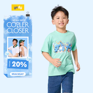 Áo thun cho bé YODY in hình vải cotton mát mẻ an toàn cho da bé BKTS25S198