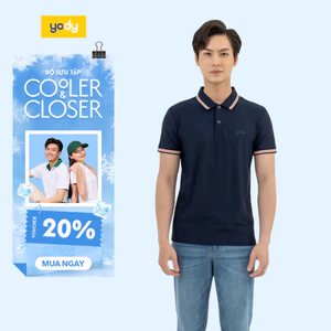 Áo polo nam YODY phối cổ Airy Cool mát lạnh thấm hút mồ hôi mềm mại APM7456
