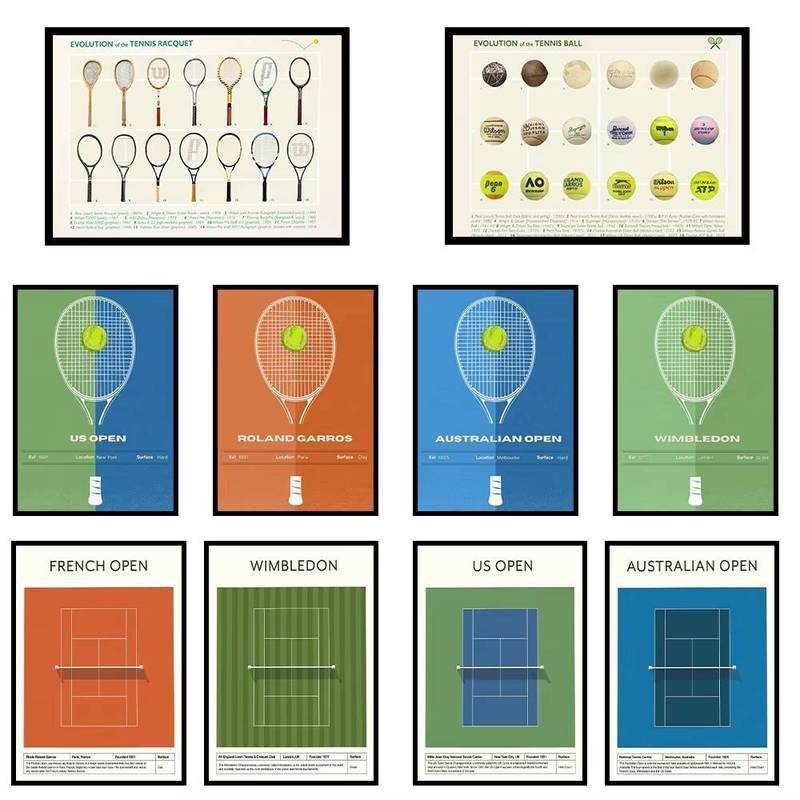 Roland Garos Úc Mở Tennis Treo Tường Nghệ Thuật Tranh Canvas Nghệ Thuật Nhà Trang Trí Tường Canvas Poster