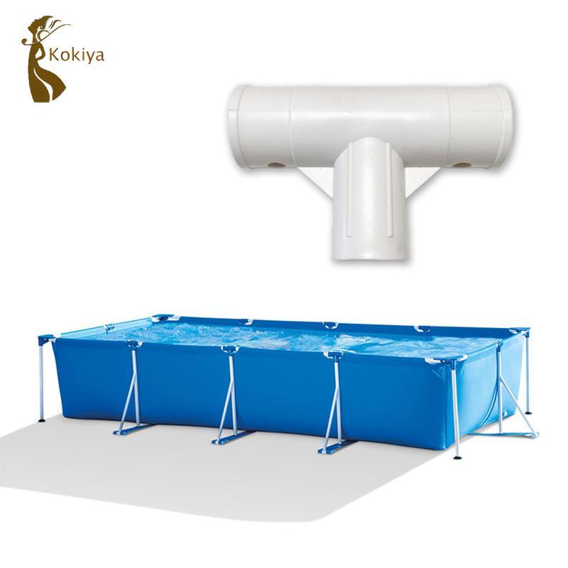 Bộ chuyển đổi khớp nối hình chữ T cho bể bơi, chất liệu PP màu trắng kháng nước, mã 28273