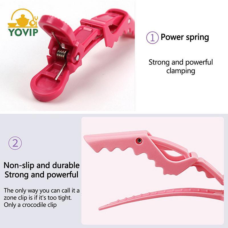 YOVIP 6 Cái Kẹp Tóc Cá Sấu Nhựa, Kẹp Làm Tóc, Vuốt Tóc, Thợ Cắt Tóc Chuyên Nghiệp, Kẹp Tóc Tạo Kiểu Salon, Phụ Kiện Tóc VN