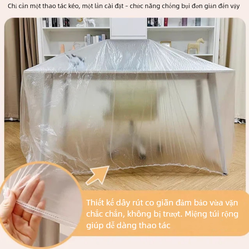 Bọc bụi đa năng cho giường tủ sofa, chống bụi chống nước, dây rút co giãn, kích thước lớn