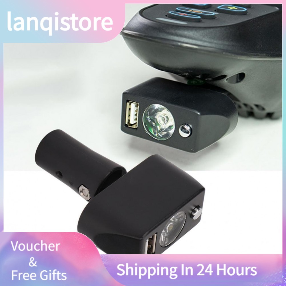 Lanqistore Đèn xe lăn điện 3 pin XLR Góc đầu LED Sạc USB MỚI