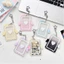 Trường Văn Phòng Phẩm Acrylic Đôi Cánh Thiên Thần Ảnh Đựng Thẻ Túi Mặt Dây Chuyền Photocard Cứng Nhỏ ID Phim Trong Suốt 3 Inch
