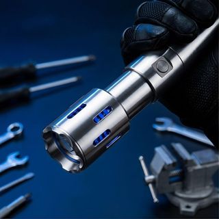 Đèn Pin LACYESUK Siêu Sáng, Đa Chức Năng với Đèn Laser Tầm Xa, Hợp Kim Nhôm - Thích Hợp Sử Dụng Ngoài Trời