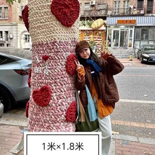 Đuôi Khăn Nhóm Nhỏ Đuôi Mèo Siêu Dày Ice Bar Dây Dày Handmade Chăn diy Dệt Chăn Cho Bạn Trai Bạn Trai TJOT
