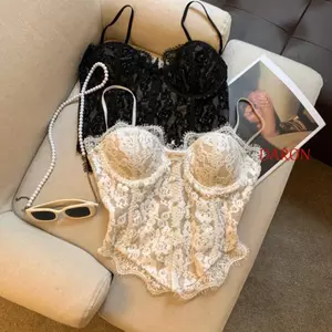Áo hai dây ren DARON, Áo hai dây ren trong suốt mỏng vừa vặn, Áo Crop top không tay xương cá phong cách cô gái cay mùa xuân hè